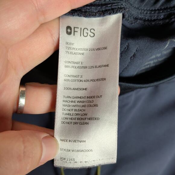 FIGS High Waisted Zamora Jogger Scrub Pants Quiet Navy PO 2163 Women's XL - Picture 4 of 4